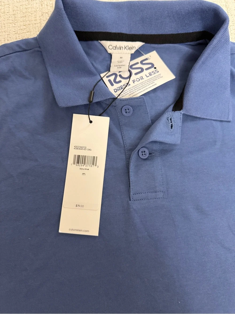 Calvin Klein Men’s Indigo Blue Polo Shirt